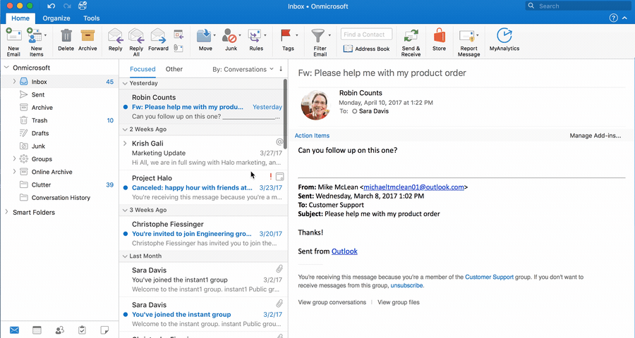 contact through phone for microsoft office 365 for mac